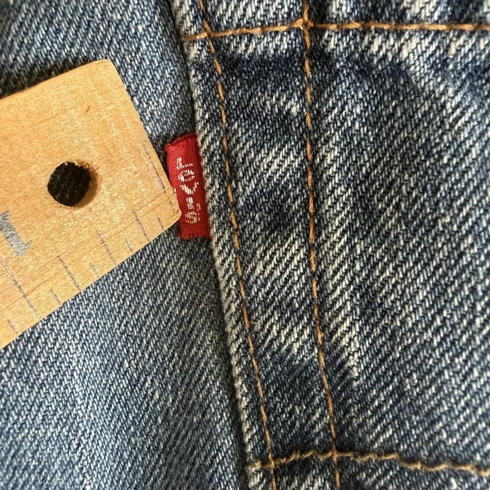 Levi's 505 Jeans Mens 38x29 (36x29) Reg Fit Straight Leg Denim Med Wash Batwing